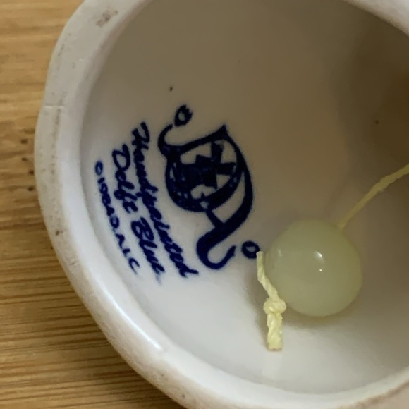 Delft Blue 84 Vintage Blue White 2 1/4" Hand Painted Dutch Porcelain Dinner Bell - Picture 11 of 14